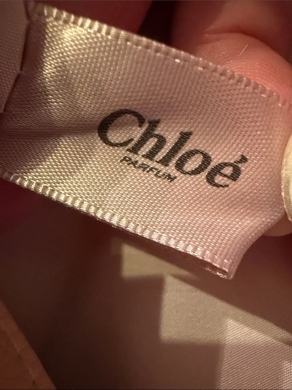 Chloe Pink Pebbled Leather Wristlet Clutch